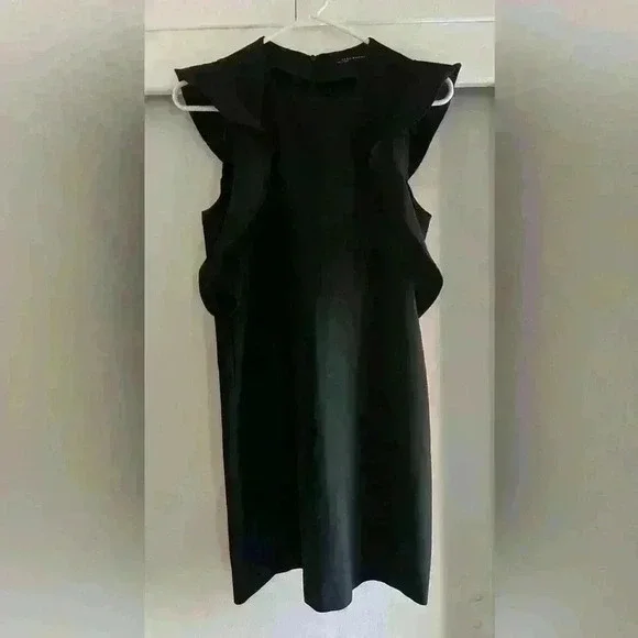 Zara Ruffle Sleeve Dress in Black XS - Picture 4 of 4